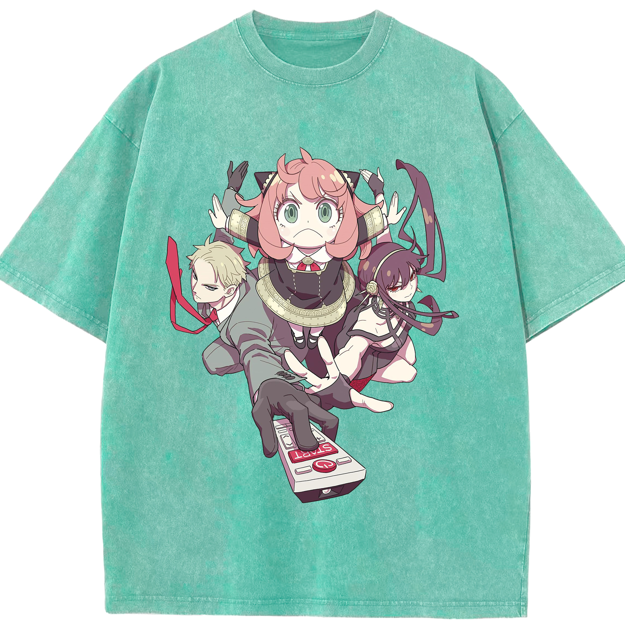（画像用） SPY×FAMILY间谍家家酒 綿100% ヴィンテージ風 半袖Tシャツ（フロントプリント）